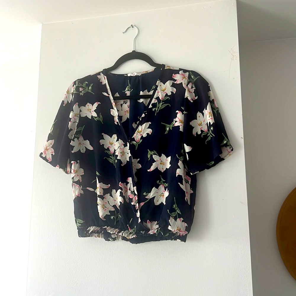 Floral Short Sleeve Blouse